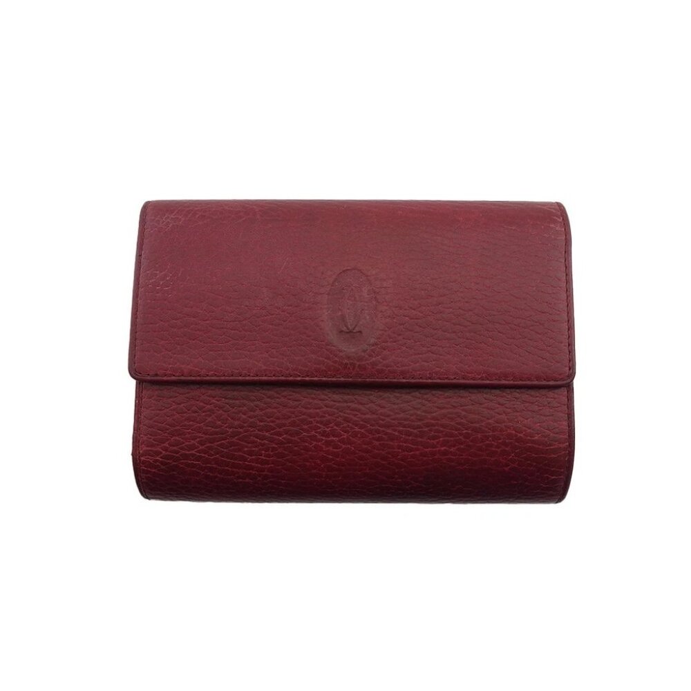 CARTIER Tri-fold wallet Bordeaux Women Authentic secondhand